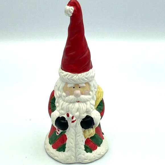 Vtg Ring A Ling Santa Bell Ceramic 5" H Christmas Holiday Retro - Picture 3 of 8